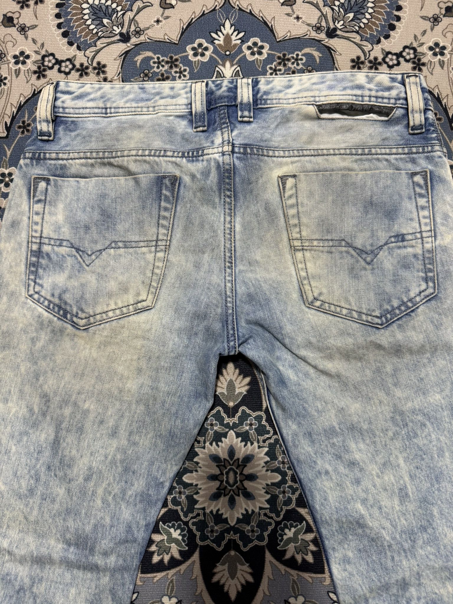Diesel × Rusty Diesel Safado Rusty Acid Wash Denim Jeans Buttonfly Size US 29 - 11 Thumbnail