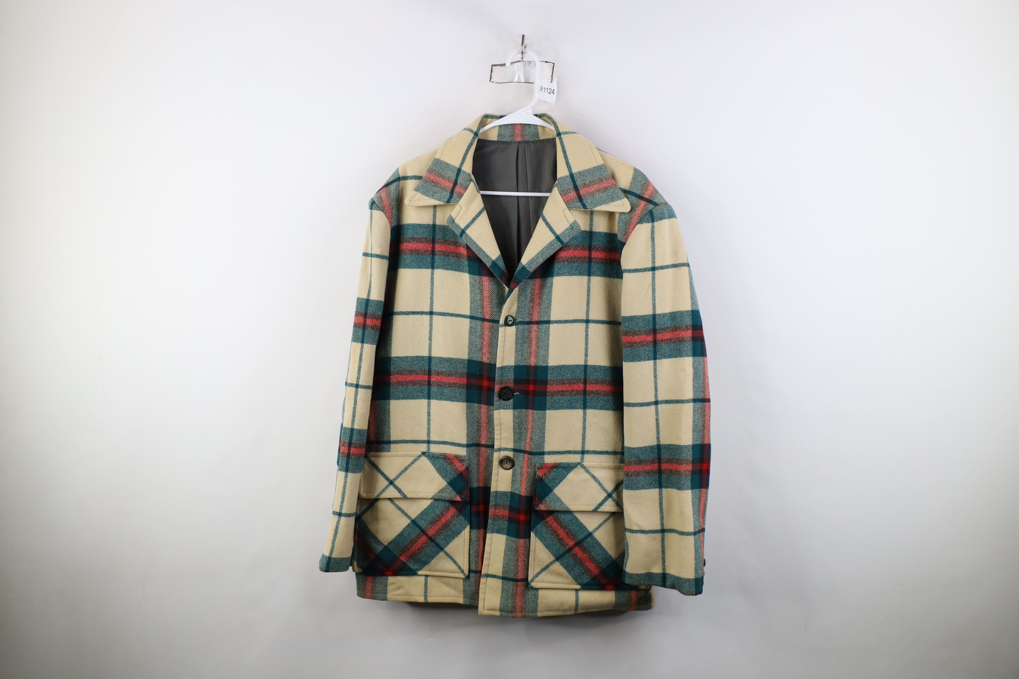 Pendleton Vintage 60s 70s Pendleton Mackinaw Wool Jacket Plaid USA Size US L / EU 52-54 / 3 - 1 Thumbnail