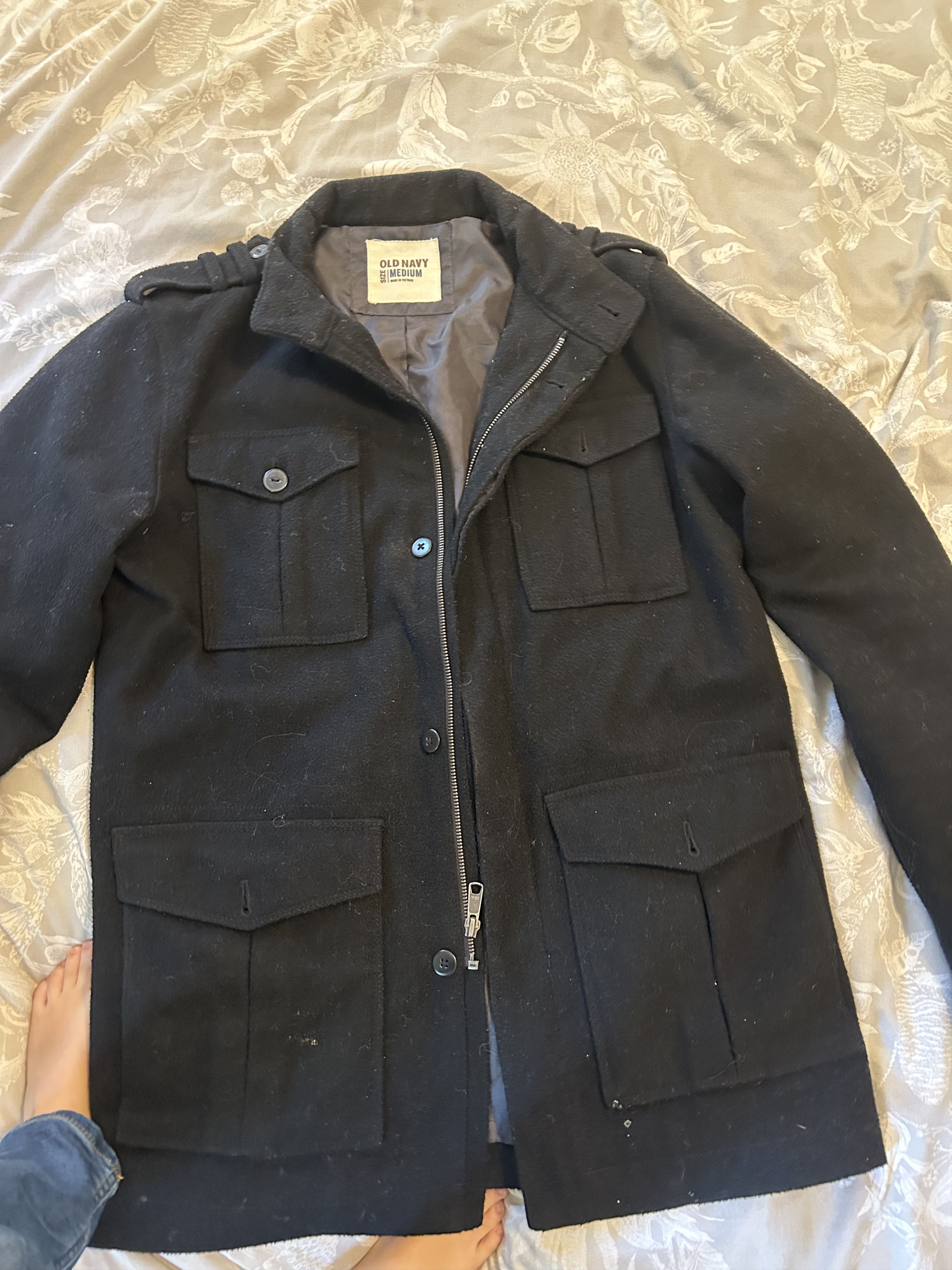 Old Navy Black Peacoat Size US M / EU 48-50 / 2 - 1 Thumbnail