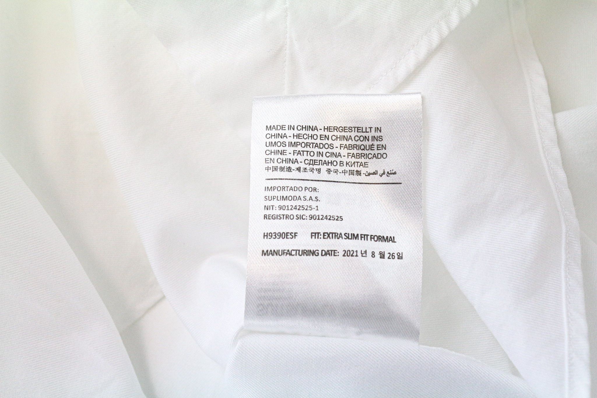 Suitsupply 38/15 Extra Slim White Cotton Shirt 79477 Size 38R - 7 Thumbnail