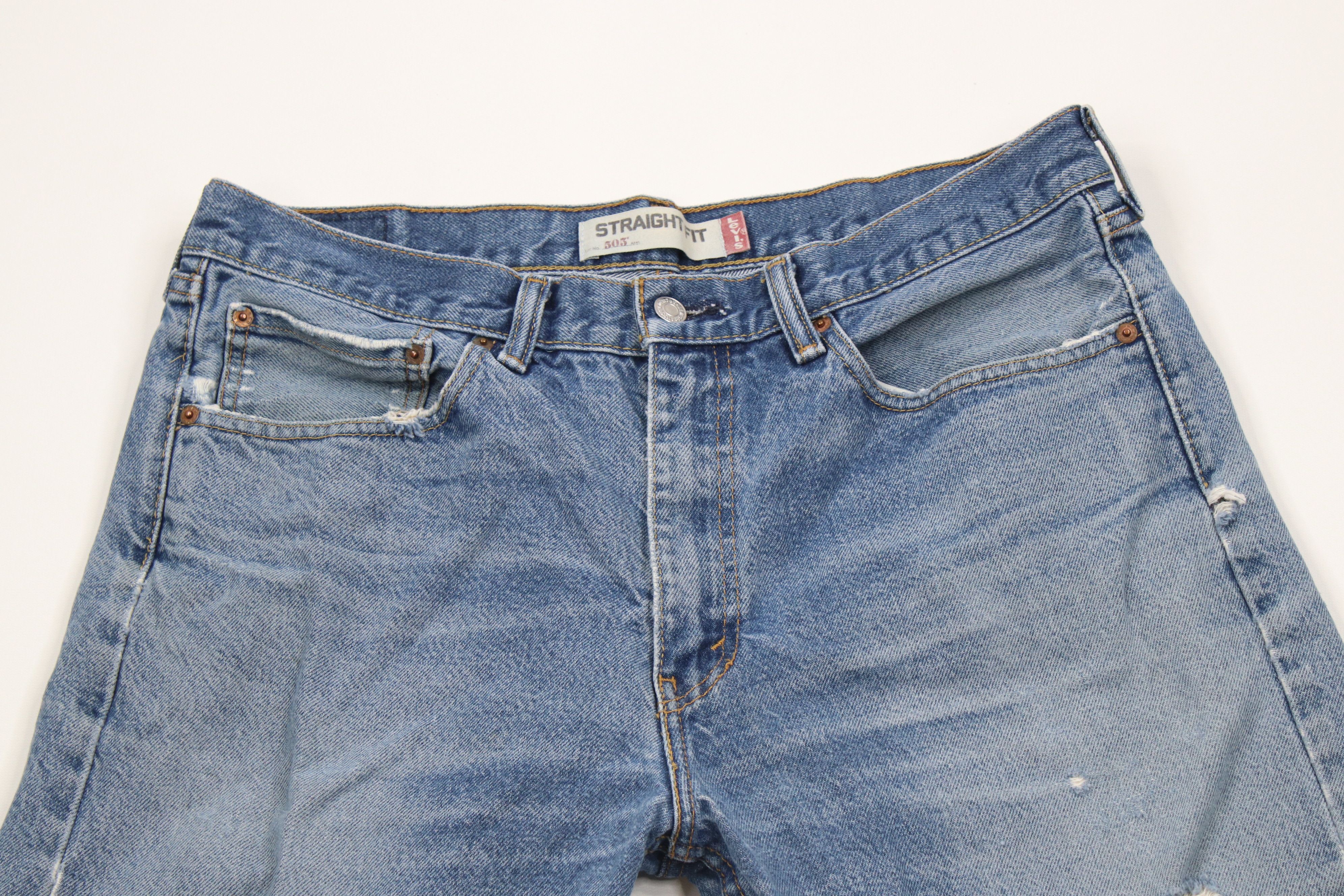 Levi's × Vintage Vintage Y2K Levis 505 Regular Fit Straight Leg Denim Jeans Size US 35 - 2 Thumbnail