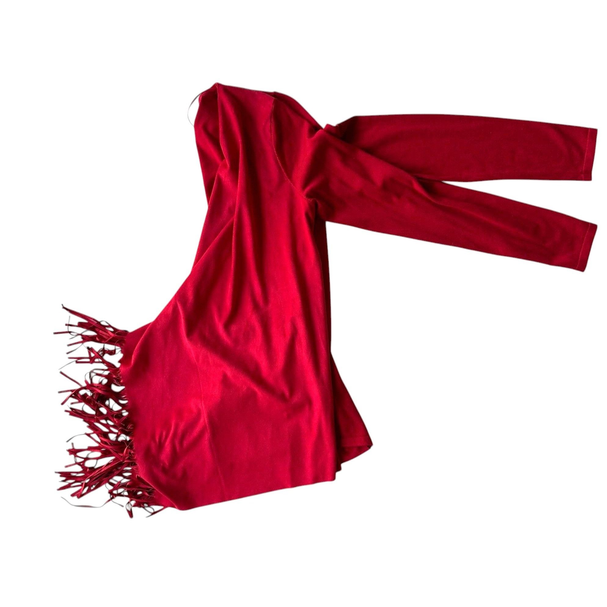 Other INC International Concepts Open Front Fringe Jacket Red Size M / US 6-8 / IT 42-44 - 6 Thumbnail