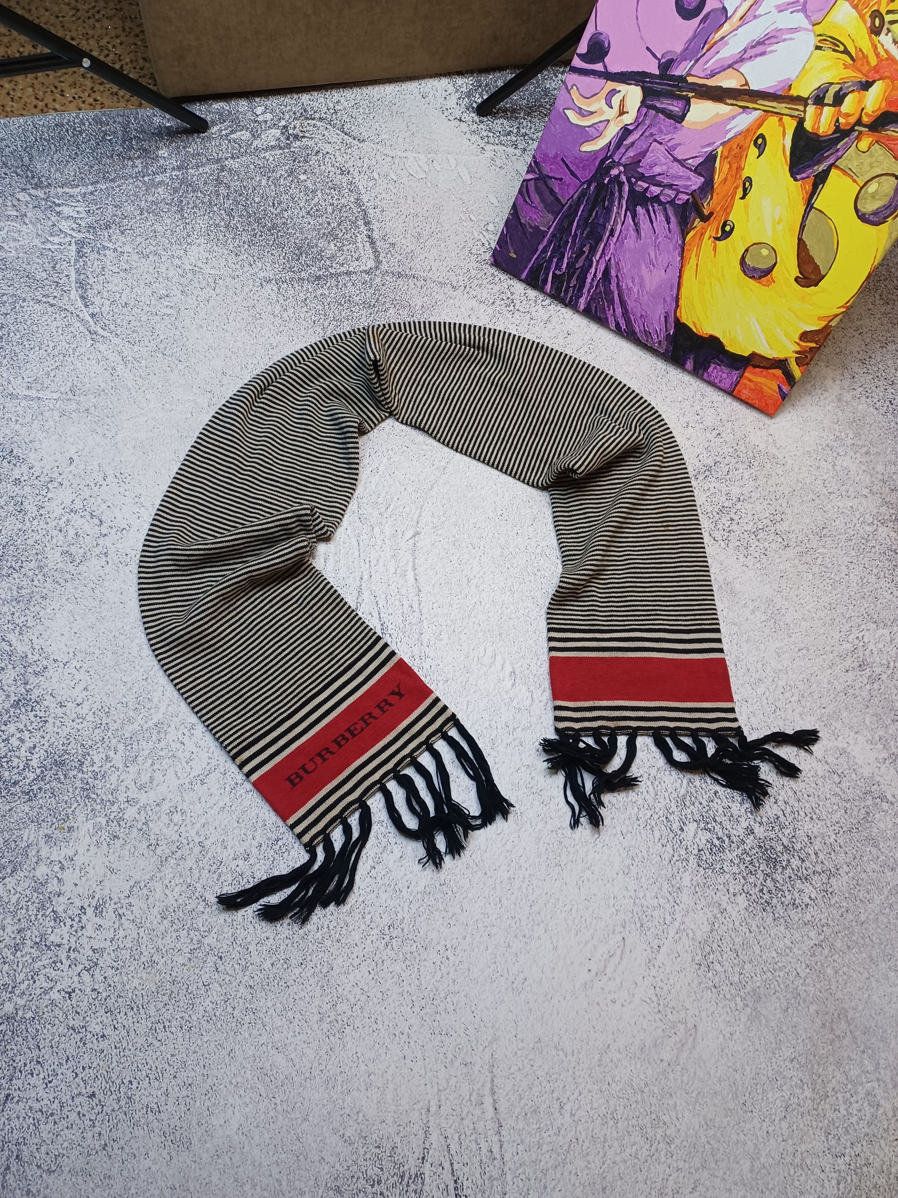 Burberry × Vintage Burberry Striped Scarf Size ONE SIZE - 2 Thumbnail