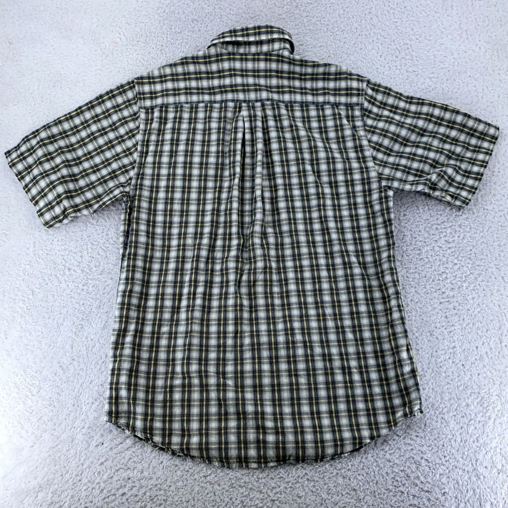Carhartt Carhartt Shirt Mens Medium Yellow Blue Plaid Short Sleeve Button Up Cotton Work Size US M / EU 48-50 / 2 - 4 Thumbnail