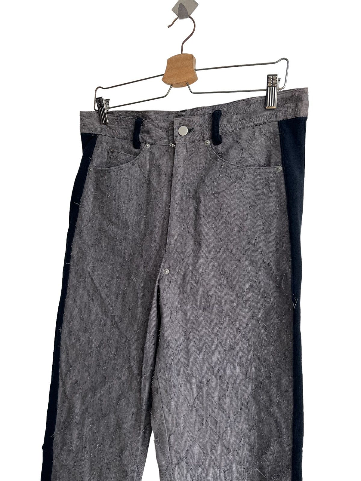 FDMTL Crazy Sashiko Stitch Boro Patchwork Hybrid Baggy Jeans Denim Size US 34 / EU 50 - 9 Thumbnail