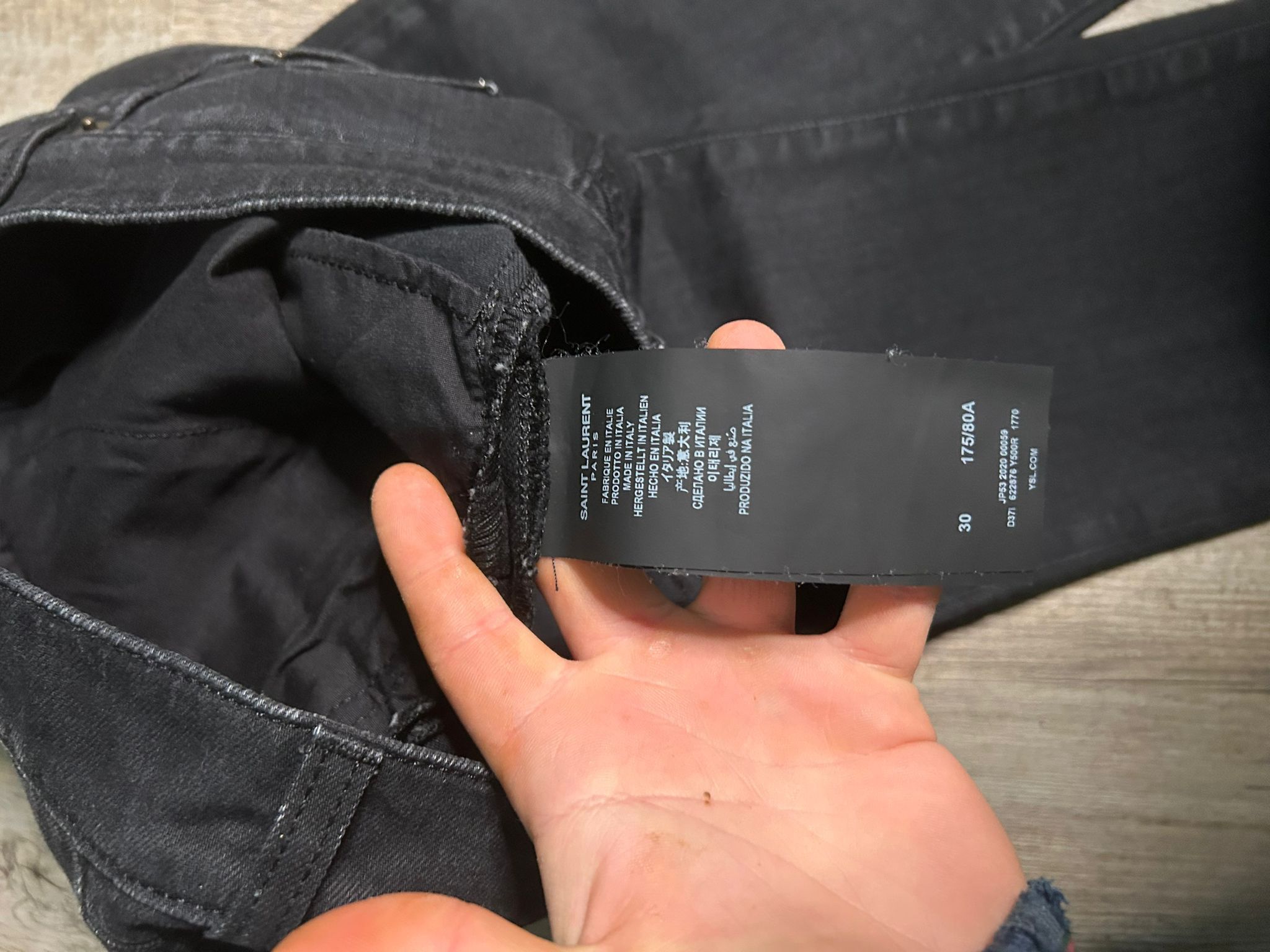Saint Laurent Paris Saint Laurent Paris D24 Black Size US 30 / EU 46 - 4 Thumbnail