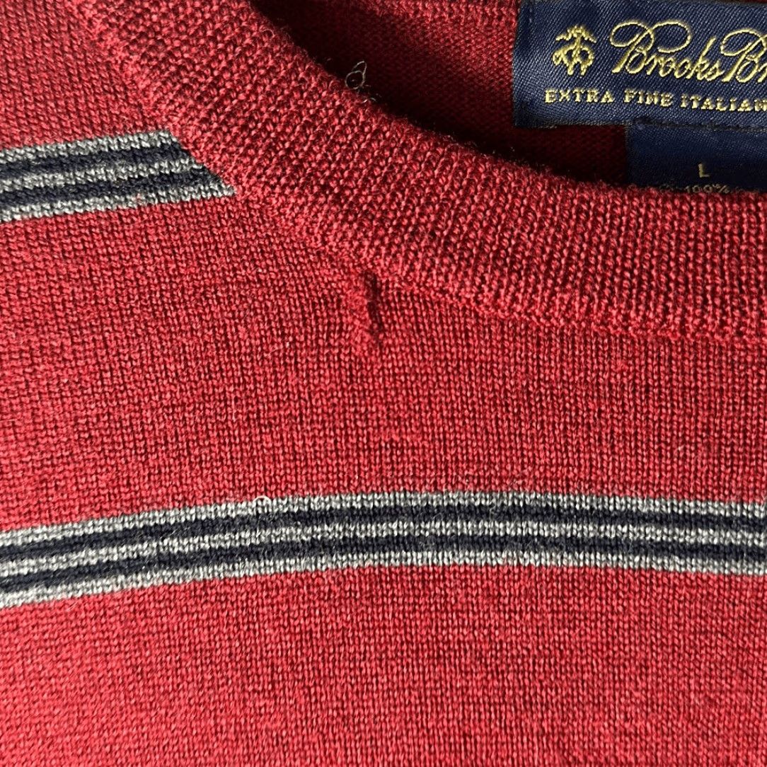 Brooks Brothers Brooks Brothers Sweater Mens Cardigan L Multicolor Striped Merino Wool Extra Fine Size US L / EU 52-54 / 3 - 3 Thumbnail