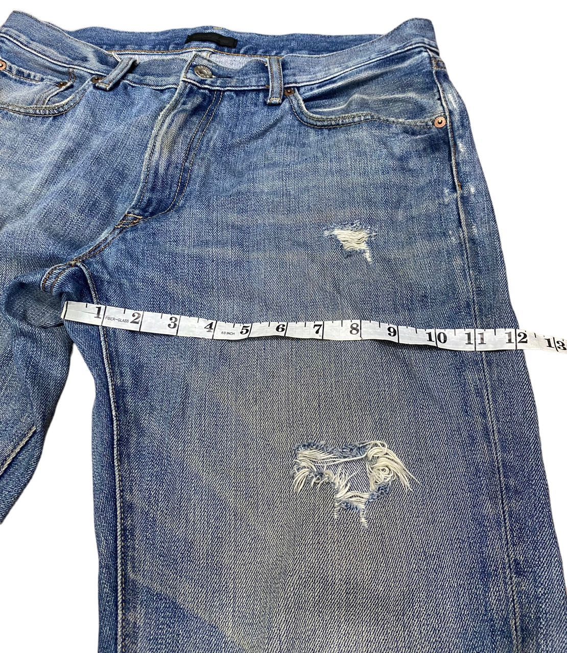 Uniqlo 💥DELETE 💥VINTAGE UNIQLO JEANS DISTRESSED DENIM Size US 36 / EU 52 - 3 Thumbnail