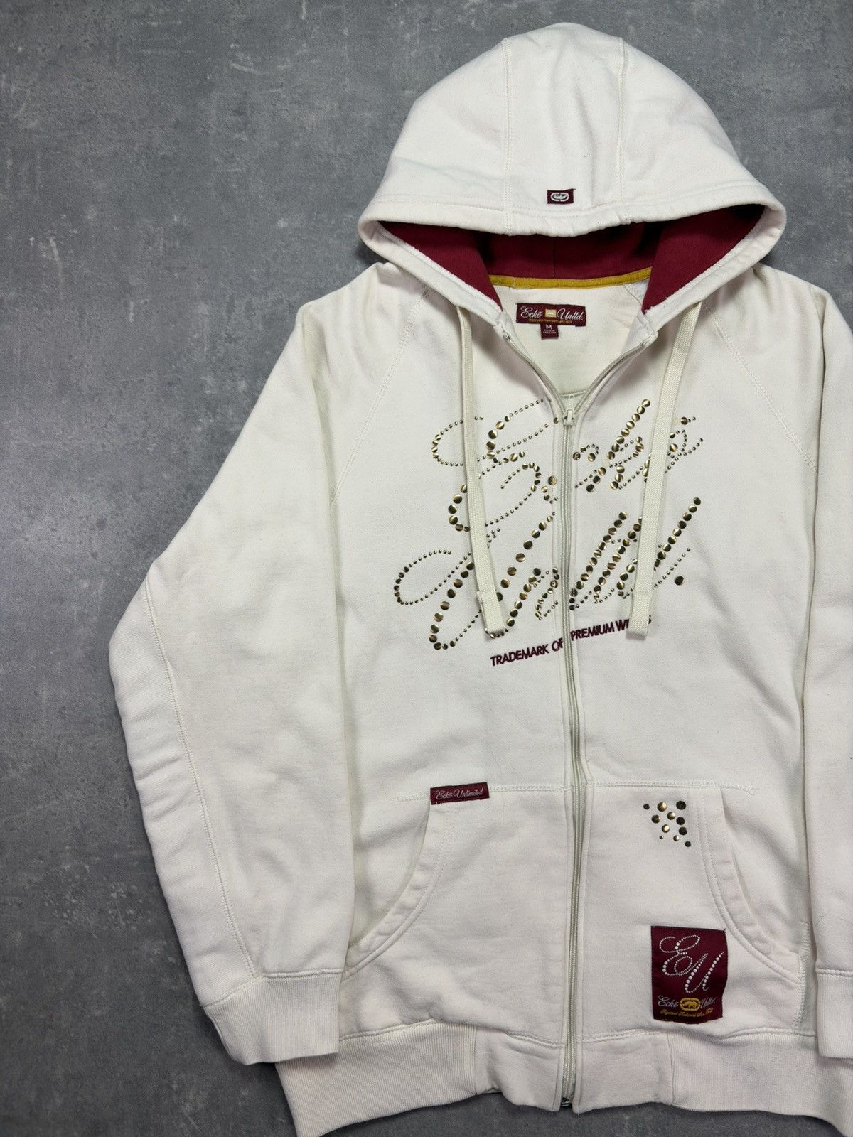 Ecko Unltd. Ecko Unltd Studded Big Logo Baggy Zip Hoodie L XL Size US L / EU 52-54 / 3 - 3 Thumbnail