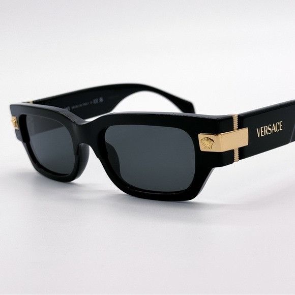 Versace NEW VERSACE VE4465 GB1/87 SQUARE MOD 4465 BLACK VE4465 GB187 Size ONE SIZE - 7 Thumbnail