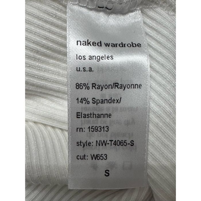 Unlisted Naked Wardrobe Tank Top S White Sleeveless Ribbed USA New ...