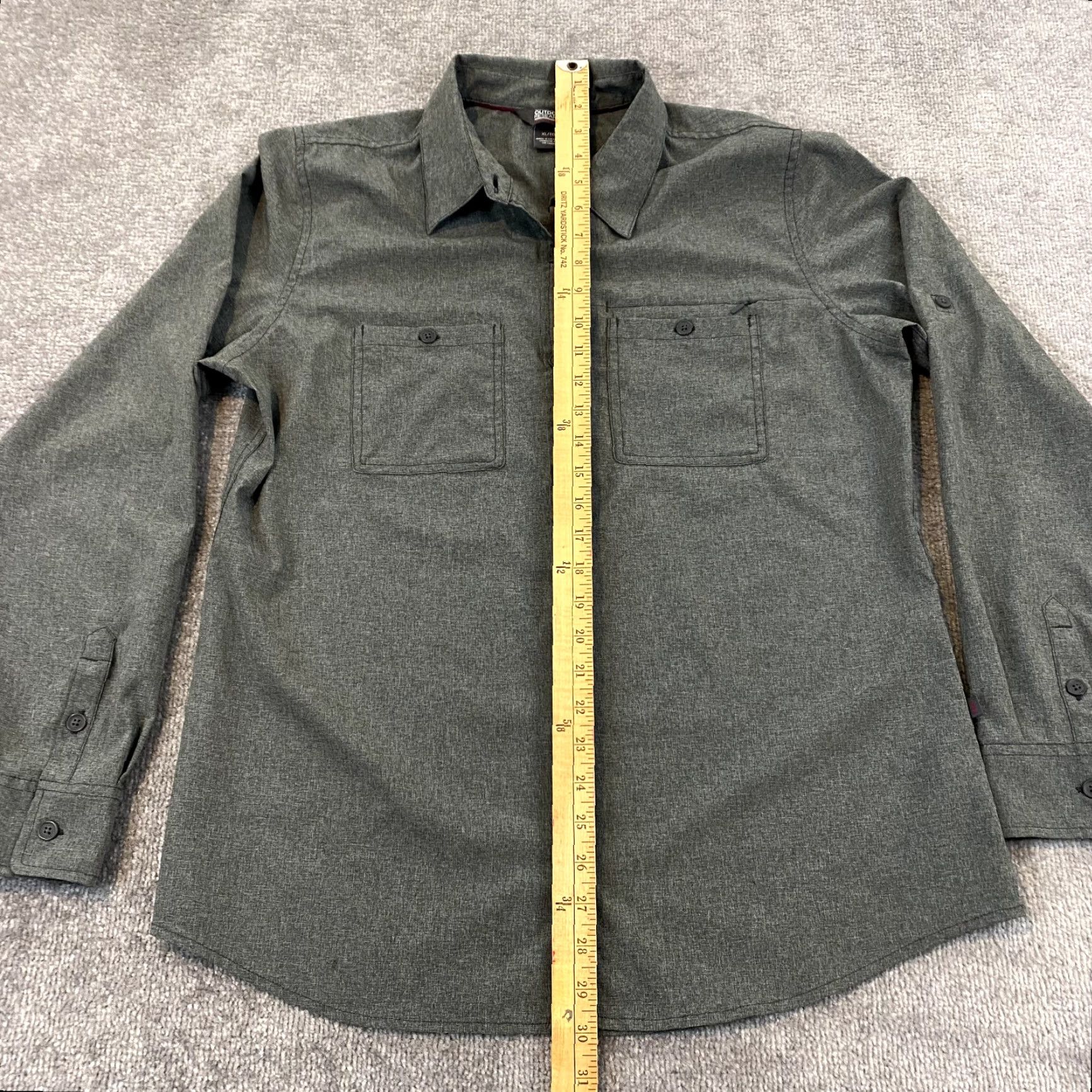 Outdoor Research Outdoor Research Shirt Womens Extra Large Gray Hiking Outdoor Roll-Tab Button Up Size XL / US 12-14 / IT 48-50 - 3 Thumbnail
