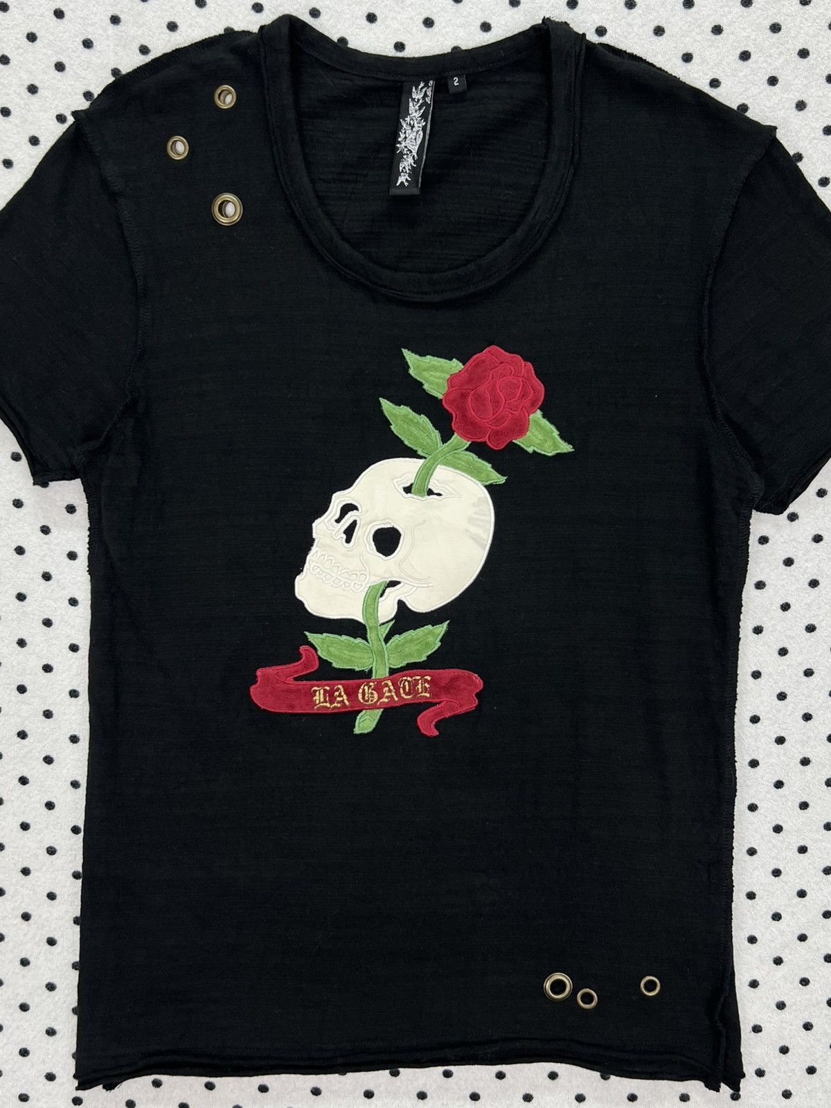 Japanese Brand La Gate Deconstructed Studded Tshirt Size S / US 4 / IT 40 - 3 Thumbnail