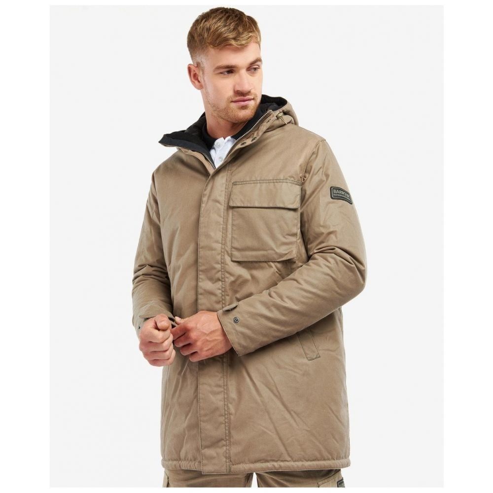 Barbour Barbour Int. Keelman Men's Beige Waxed Insulated Parka Jacke Size US M / EU 48-50 / 2 - 1 Thumbnail