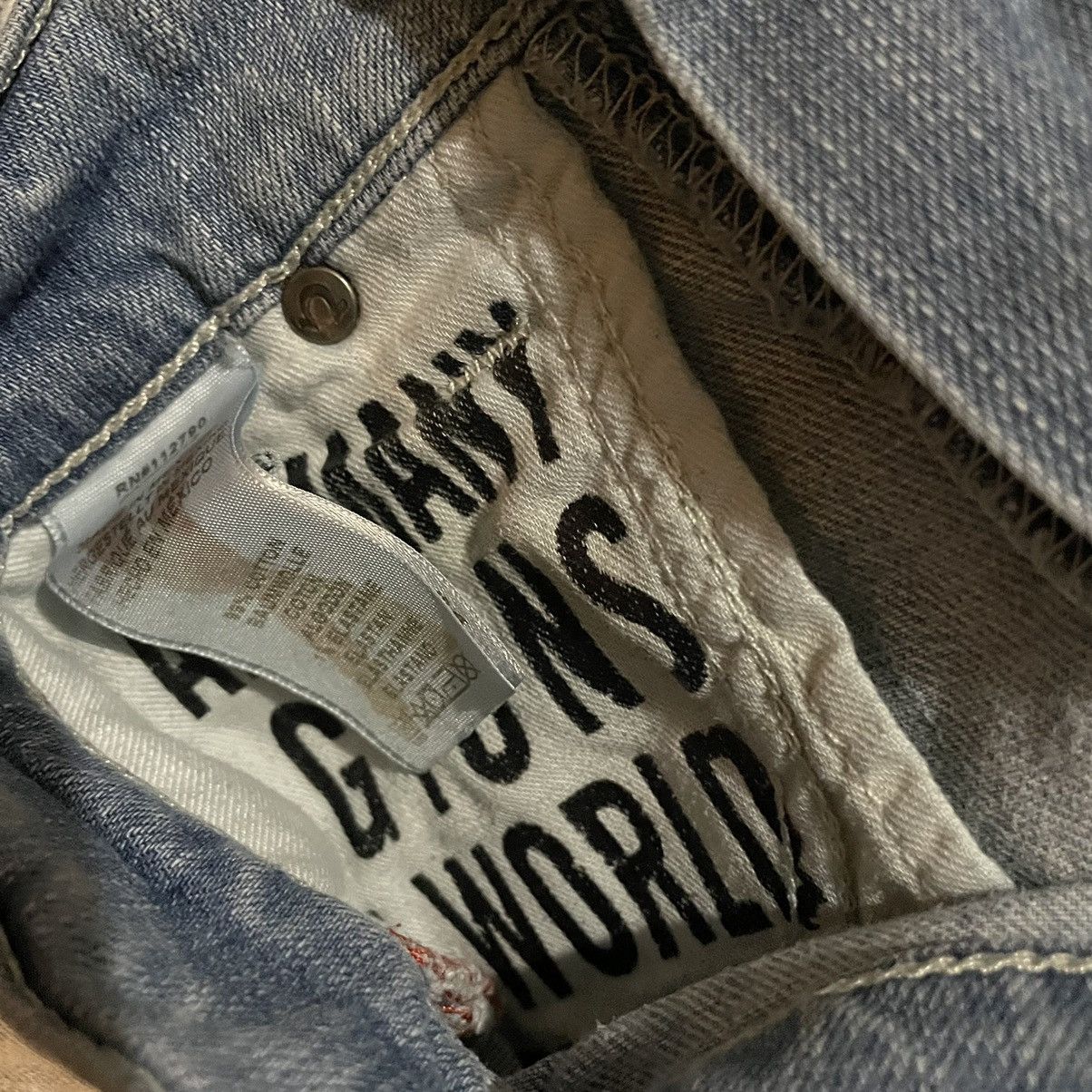 True Religion True Religion Geno Skinny Jeans Blue Denim 35x33 Size US 35 - 11 Thumbnail