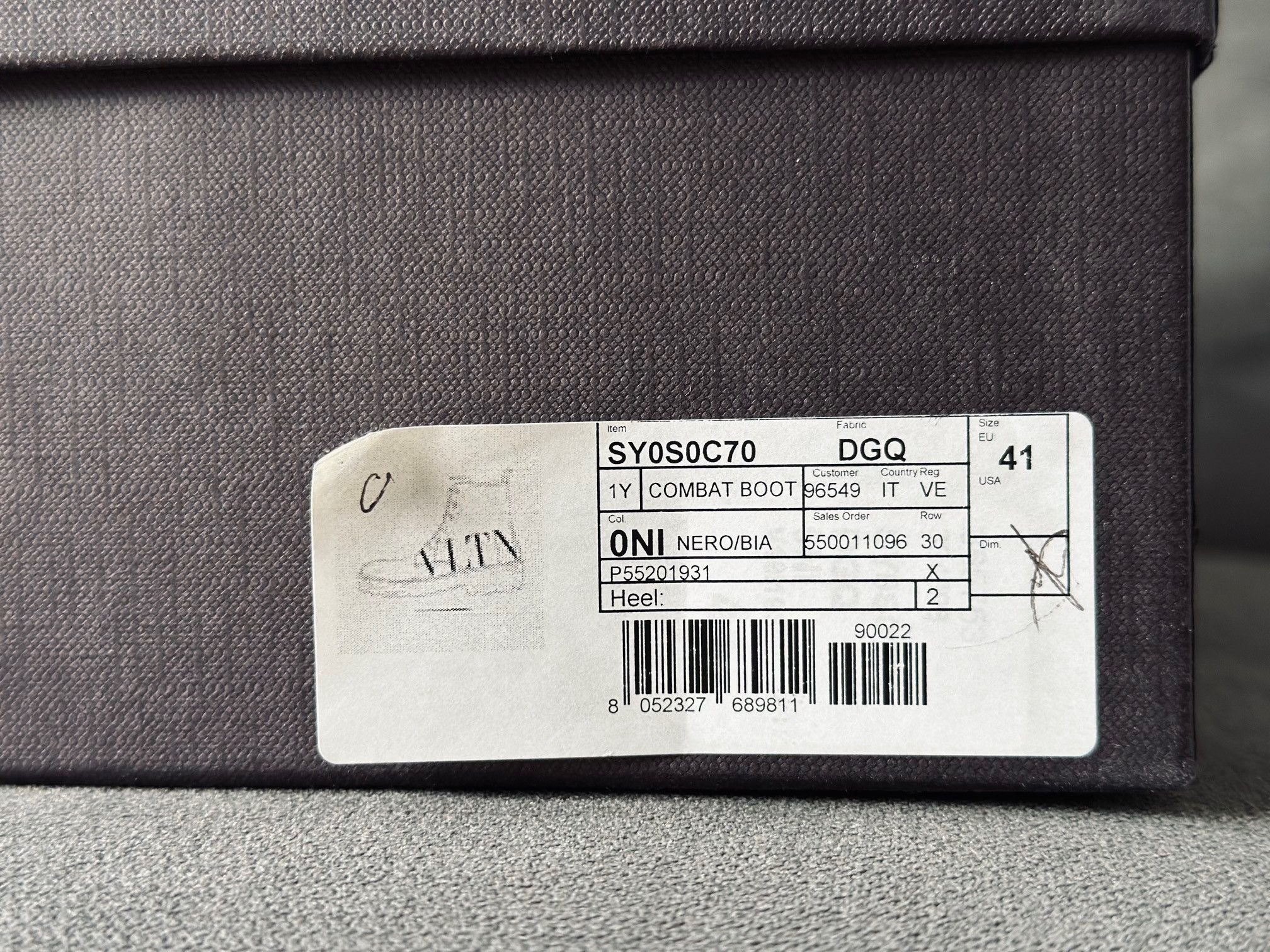 Valentino Black Leather White VLTN Logo Combat Boots Size US 8 / EU 41 - 10 Thumbnail