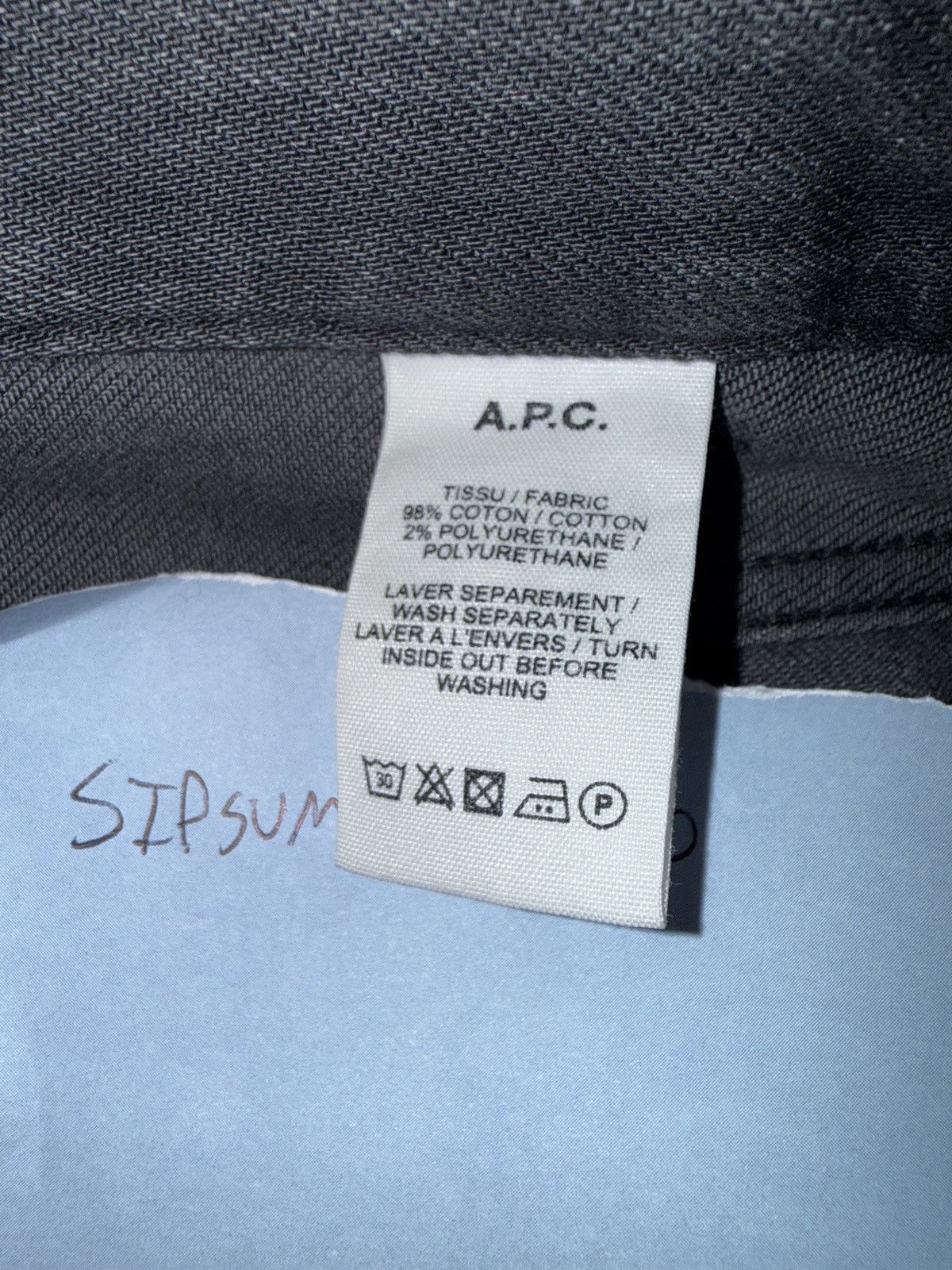 A.P.C. APC PETIT NEW STANDARD STRETCH SLIM GREY DENIM Size US 29 - 3 Thumbnail