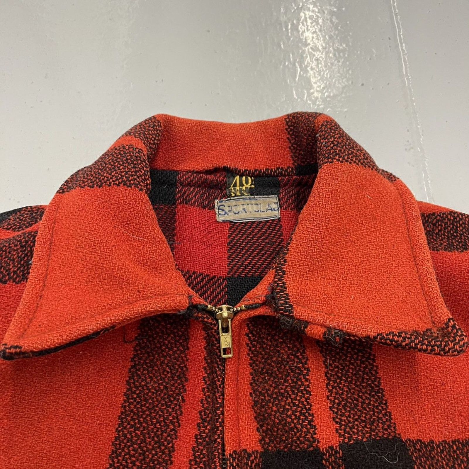 Other Vintage 40s Sportclad Red/Black Buffalo Check Wool Coat Size US XXL / EU 58 / 5 - 6 Thumbnail