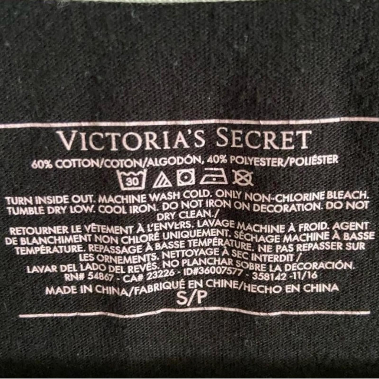 Designer Victorias Secret Black Long Sleeve Shirt Womens Size Small Size S / US 4 / IT 40 - 3 Thumbnail