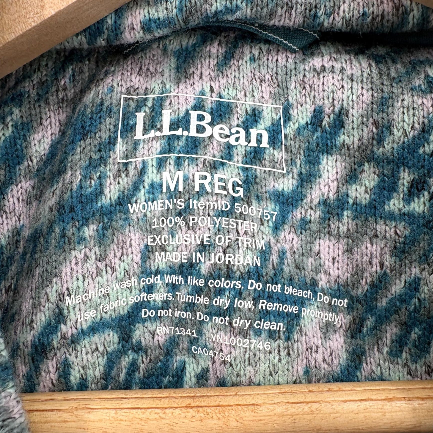 Vintage L.L.Bean Sweater Fleece Pullover Womens Medium Blue Print Snap Up Outdoors Trail Size M / US 6-8 / IT 42-44 - 5 Thumbnail