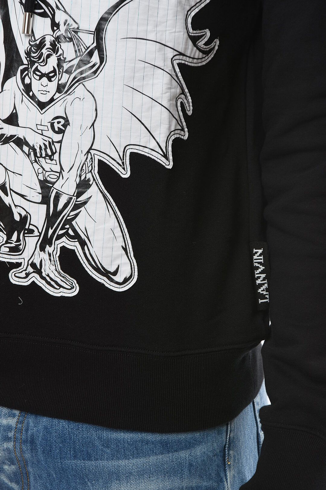 Lanvin o1y0225 Embroidered Hoodie in Black Size US XS / EU 42 / 0 - 3 Thumbnail