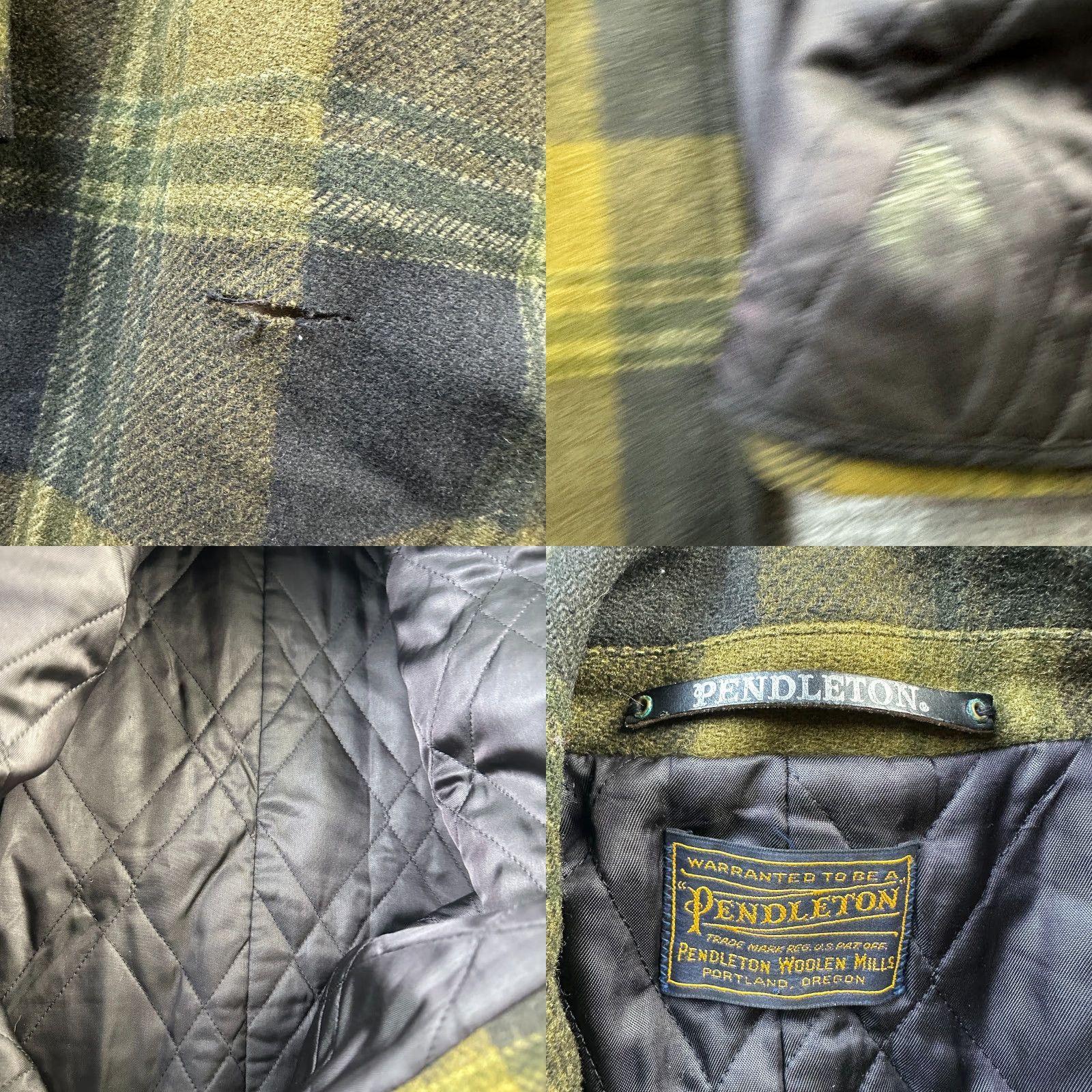 Pendleton VINTAGE Pendleton Jacket Mens XL Green Plaid Coat Chore Wool Size US XL / EU 56 / 4 - 8 Thumbnail