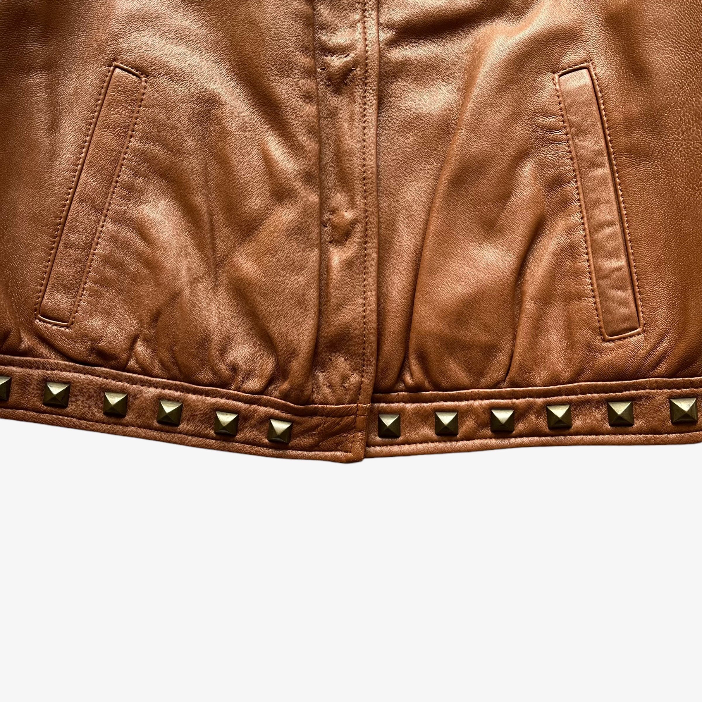 Moschino Vintage Y2K Women's Moschino Studded Leather Biker Jacket Size S / US 4 / IT 40 - 7 Thumbnail