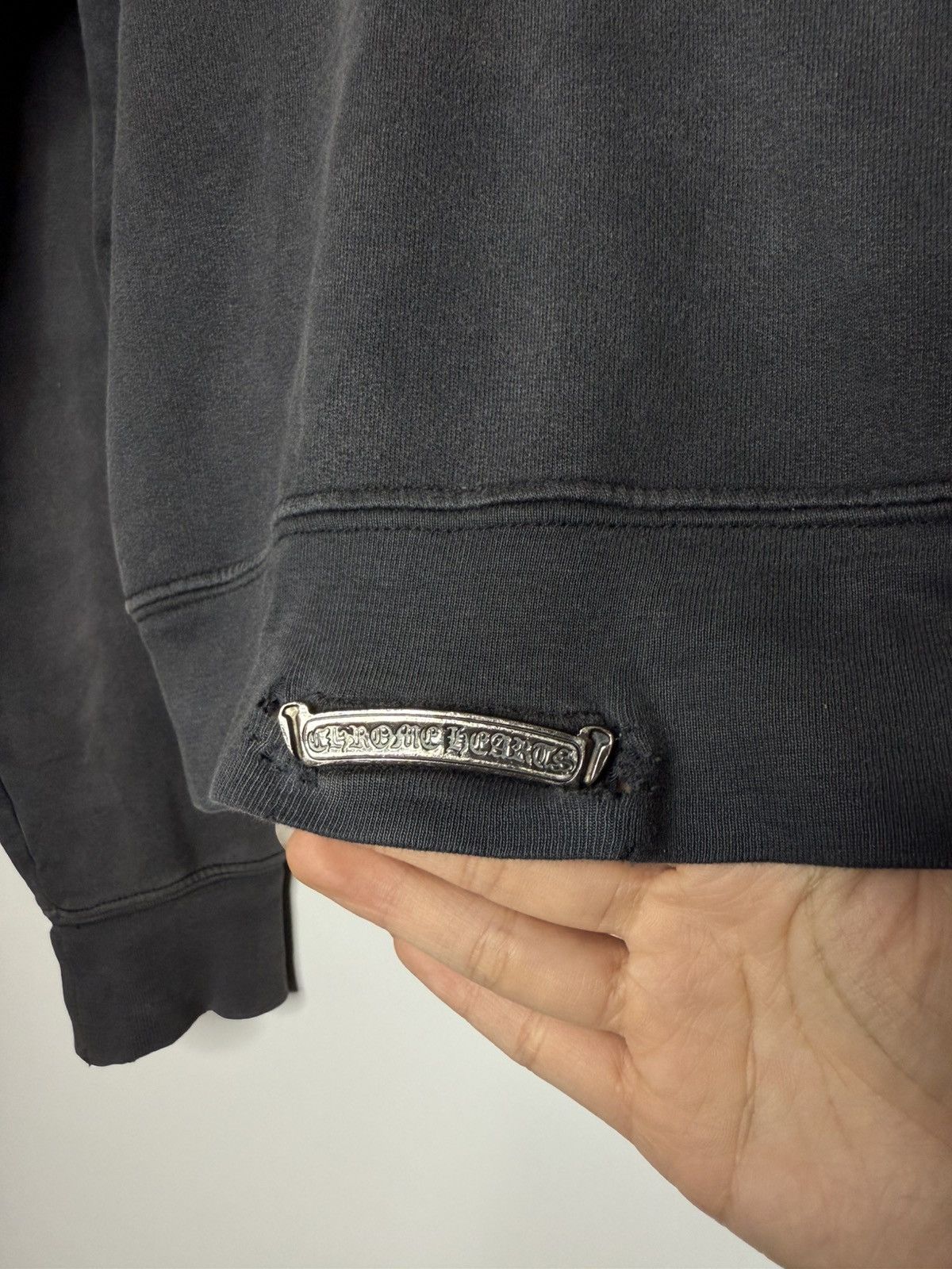 Chrome Hearts × Designer LEATHER CROSS PATCH CHROME HEARTS HOODIE Size XS / US 0-2 / IT 36-38 - 4 Thumbnail