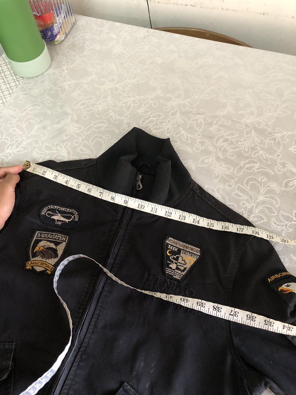 Vintage Huang Tai Niao Military Style Distressed Bomber Jacket Size US L / EU 52-54 / 3 - 16 Thumbnail