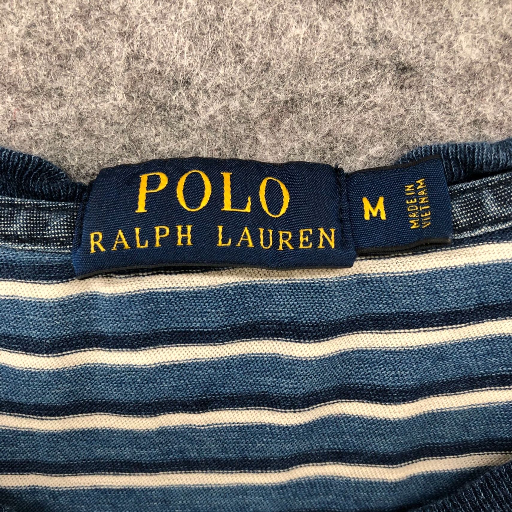Polo Ralph Lauren VINTAGE Polo Ralph Lauren Striped Pocket T-Shirt Womens Medium M Blue Crew Neck Short Sleeve Classic Preppy Size M / US 6-8 / IT 42-44 - 7 Thumbnail