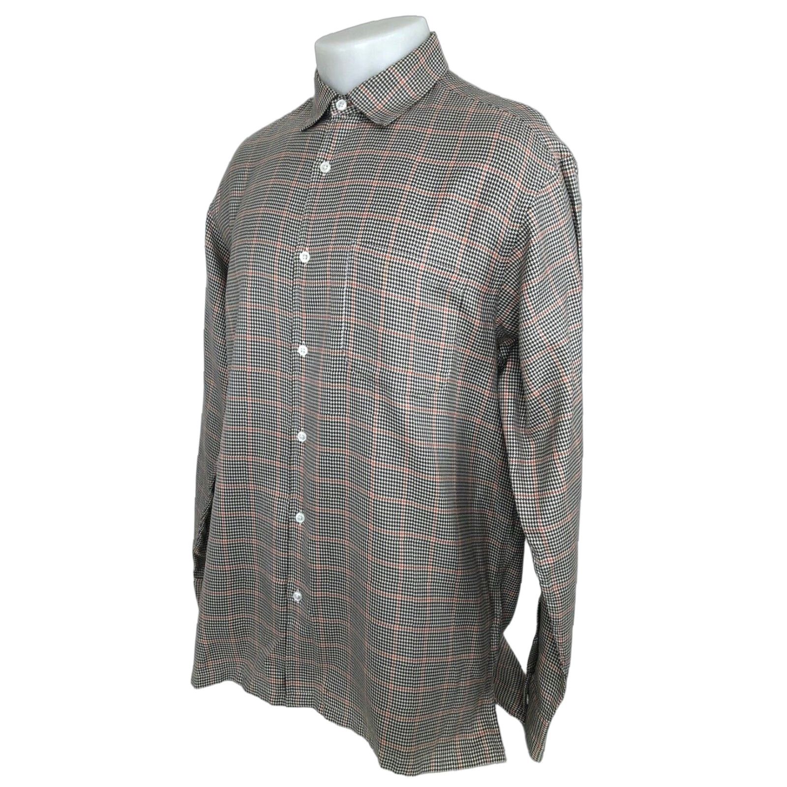 Ralph Lauren RALPH LAUREN / ITALY PURPLE LABEL - Houndstooth Mens Lg Shirt EXCELLENT Size US L / EU 52-54 / 3 - 1 Thumbnail