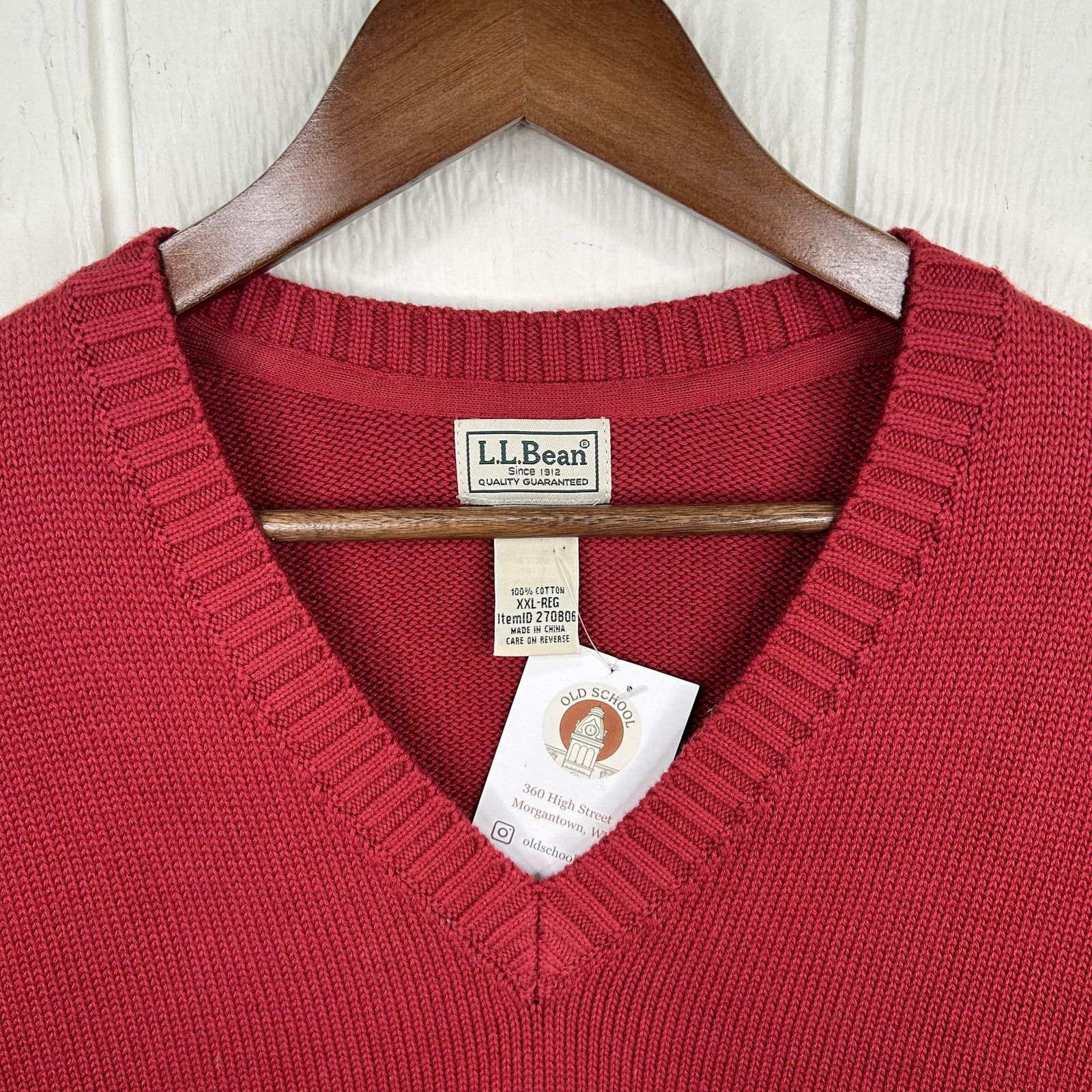 L.L. Bean Vintage 90's LLBean V-Neck Knit Sweater Size XX-Large Size US XXL / EU 58 / 5 - 3 Thumbnail