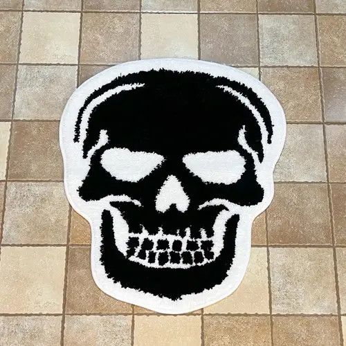 Handmade 3D Handmade Gothic Skull Head Soft Rug Size ONE SIZE - 2 Thumbnail