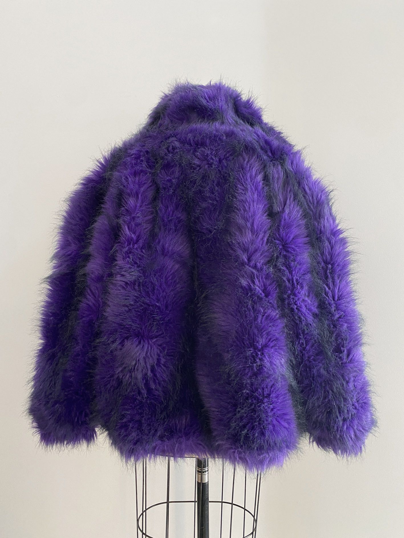 Kansai Yamamoto 80s Vintage Kansai Yamamoto Purple faux fur jacket w scarf Size US L / EU 52-54 / 3 - 6 Thumbnail