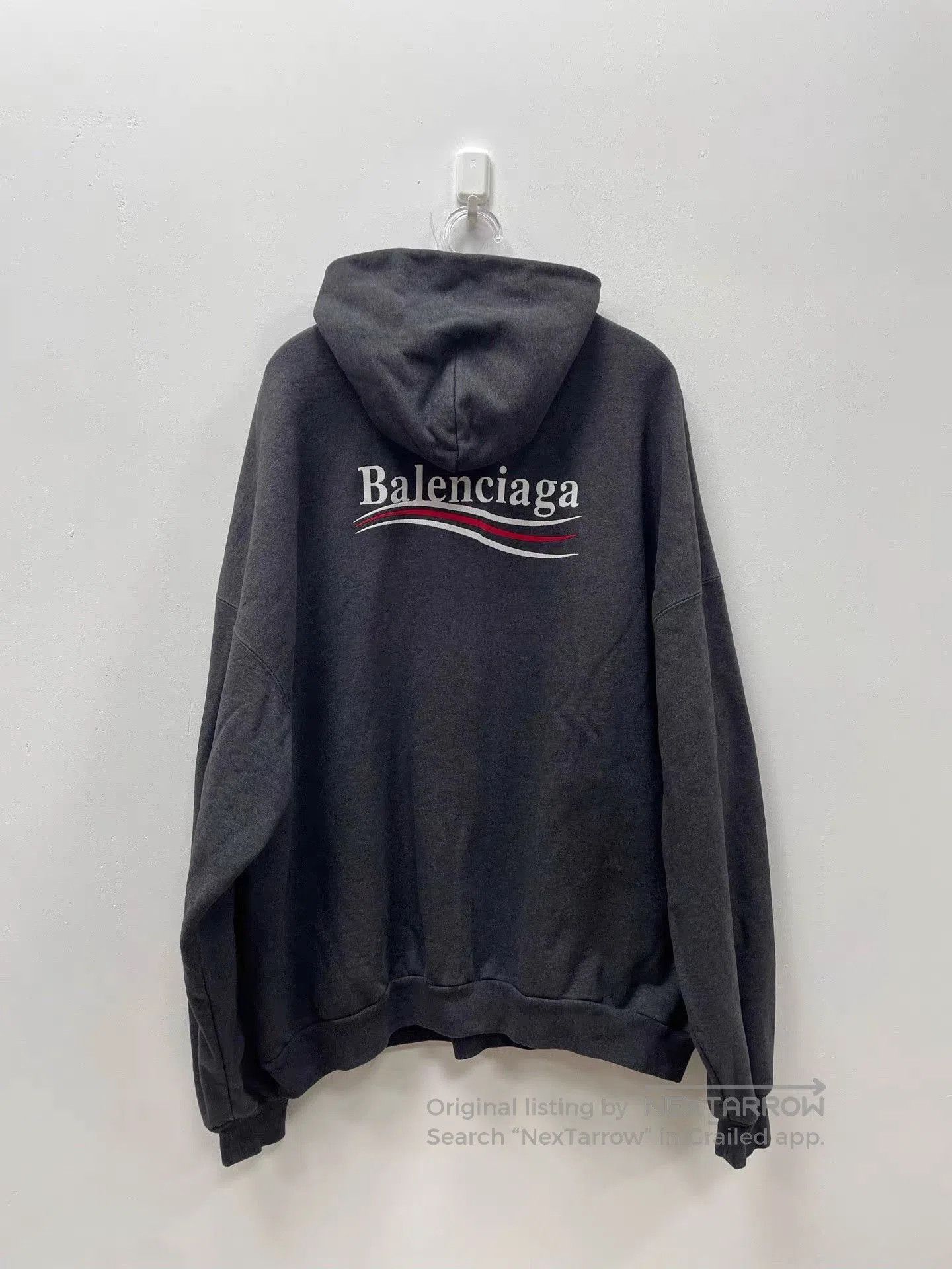 Balenciaga Gray Oversized Hoodie with Front Pocket. Size US L / EU 52-54 / 3 - 2 Thumbnail