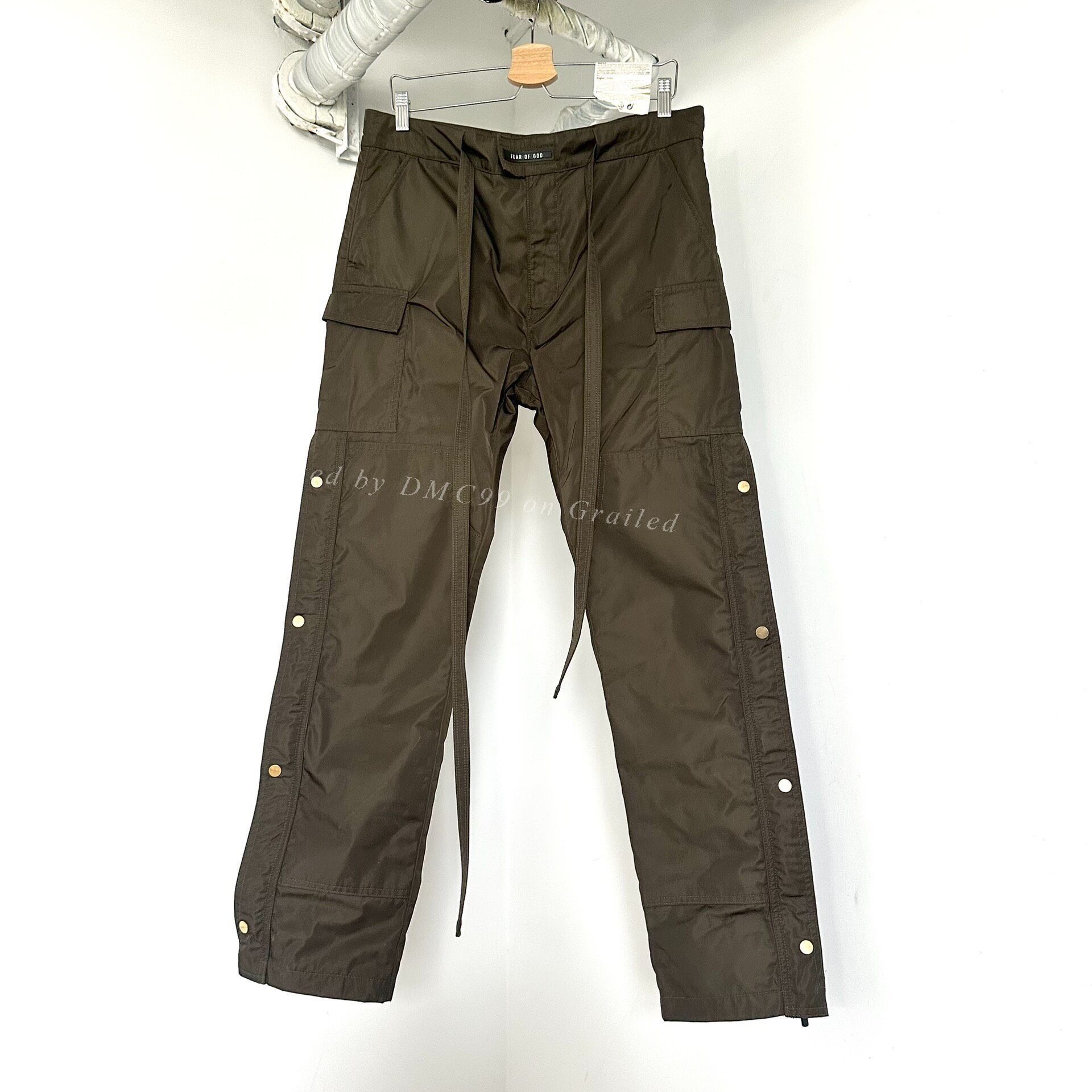 Fear of God Fear of god sixth collection olive green baggy nylon