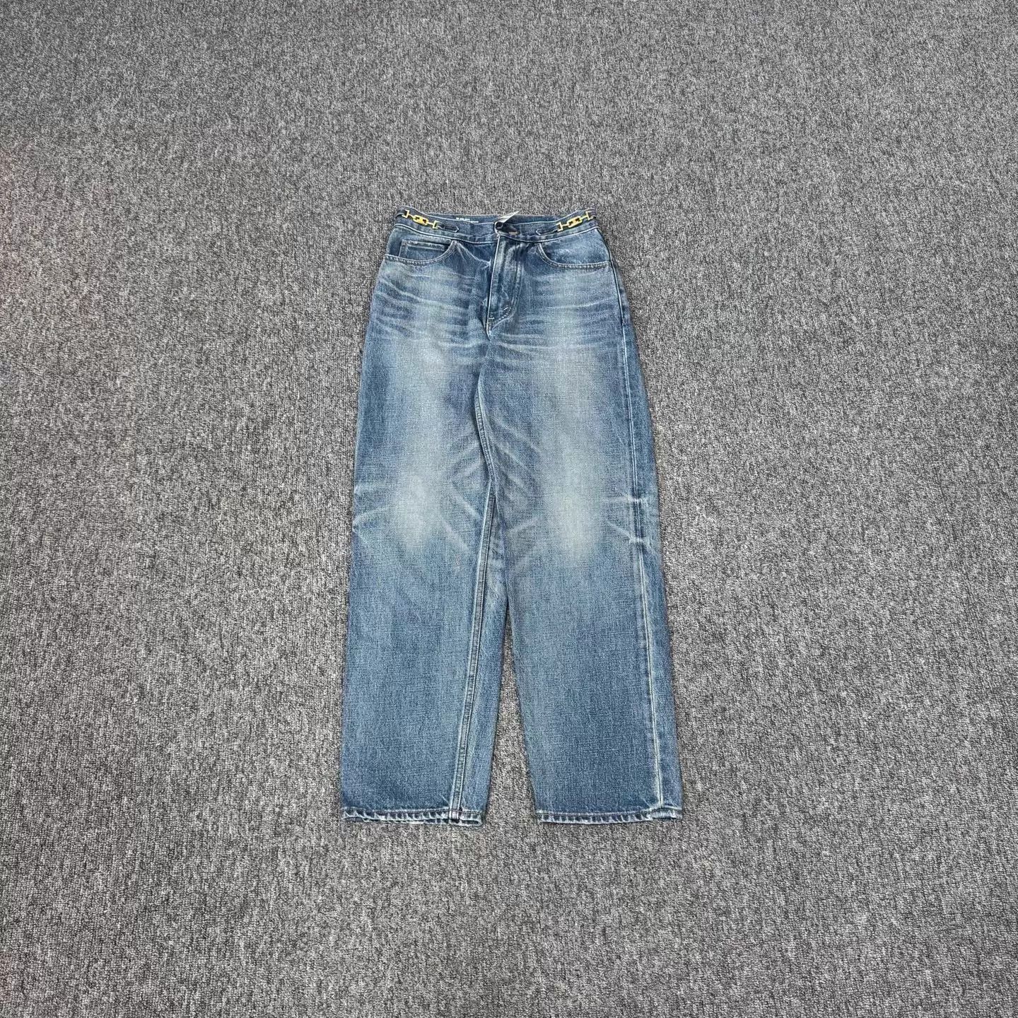 Celine Celine Triomphe Chain Washed Blue Jeans 28 99N Size 28" / US 6 / IT 42 - 1 Thumbnail