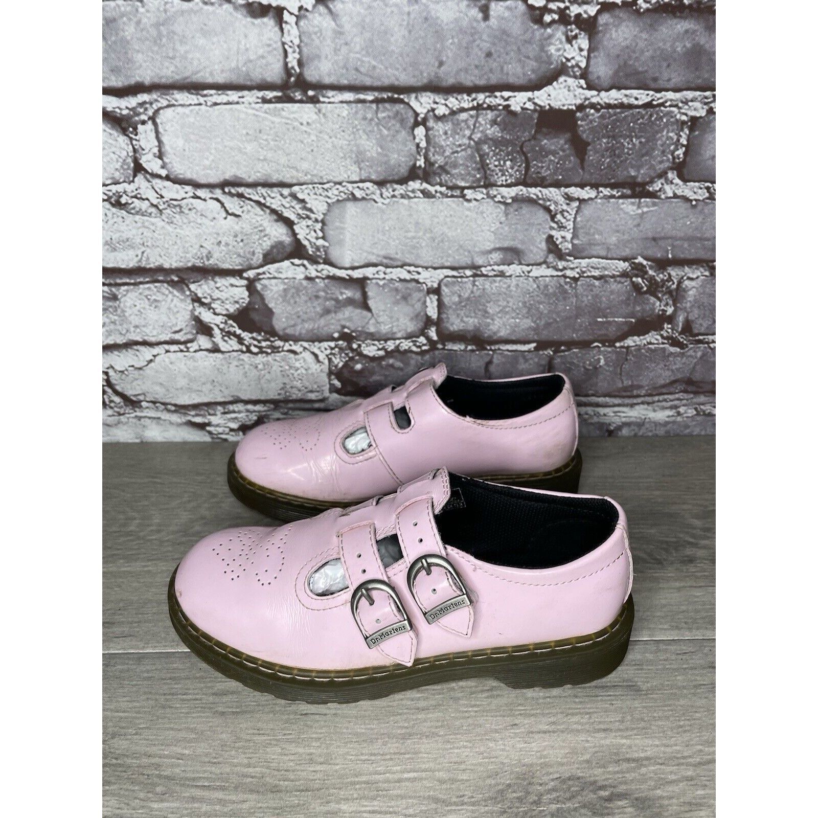 Dr. Martens Dr. Martens 8065 J Pink Patent Leather Mary Jane Strap Shoes Size US 5.5 / IT 35.5 - 14 Thumbnail