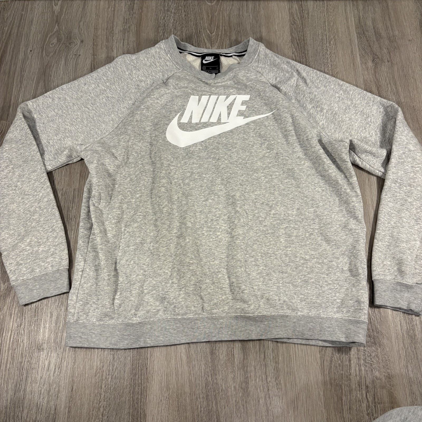 Nike Nike Men's Sweatshirt Crewneck Raglan Heather Gray XL Size US XL / EU 56 / 4 - 2 Thumbnail