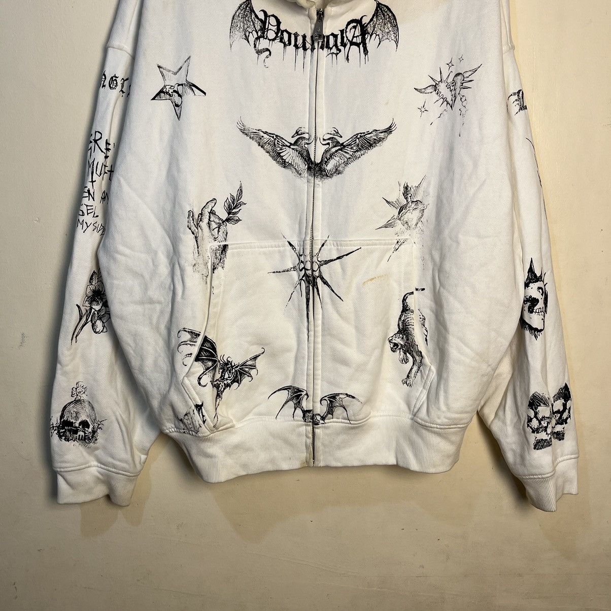 YoungLA YoungLA Inked Zip Up Hoodie Size US L / EU 52-54 / 3 - 3 Thumbnail