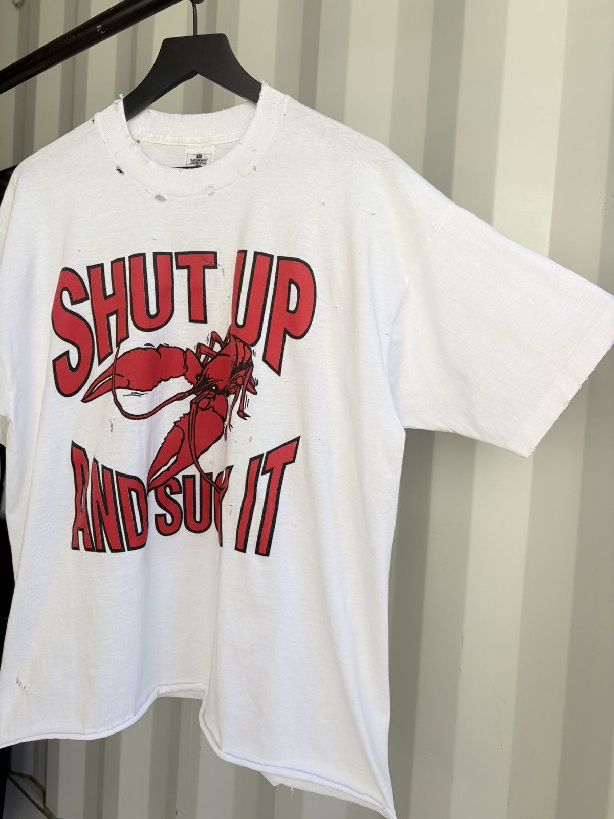 Vintage Vintage Shut Up Suck it Shirt Thrashed Faded Grunge Band Size US XL / EU 56 / 4 - 2 Thumbnail