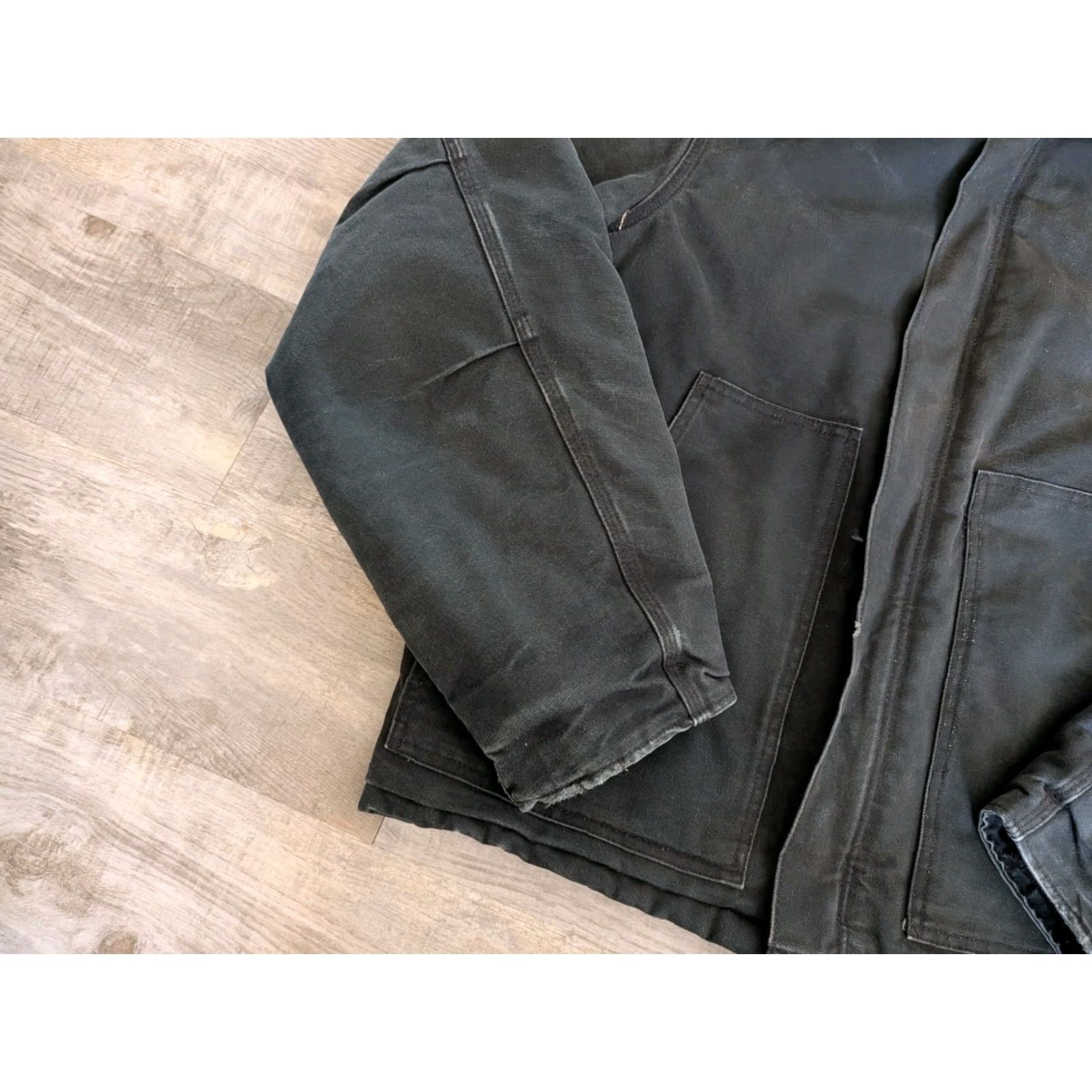 Carhartt VINTAGE Carhartt J02 BLK 46 Tall Bomber Jacket Corduroy Collar Quilted Lined Workwear USA Mens Size US S / EU 44-46 / 1 - 4 Thumbnail