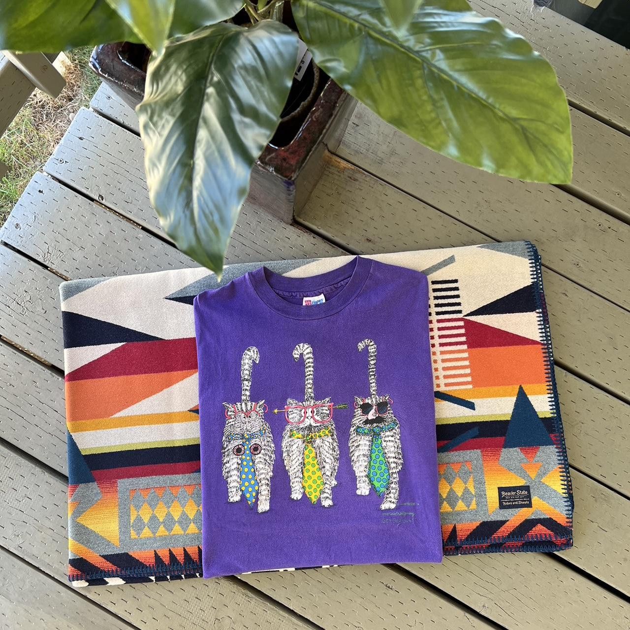 Hanes × Vintage Cat T Shirt Xl Size US XL / EU 56 / 4 - 1 Thumbnail