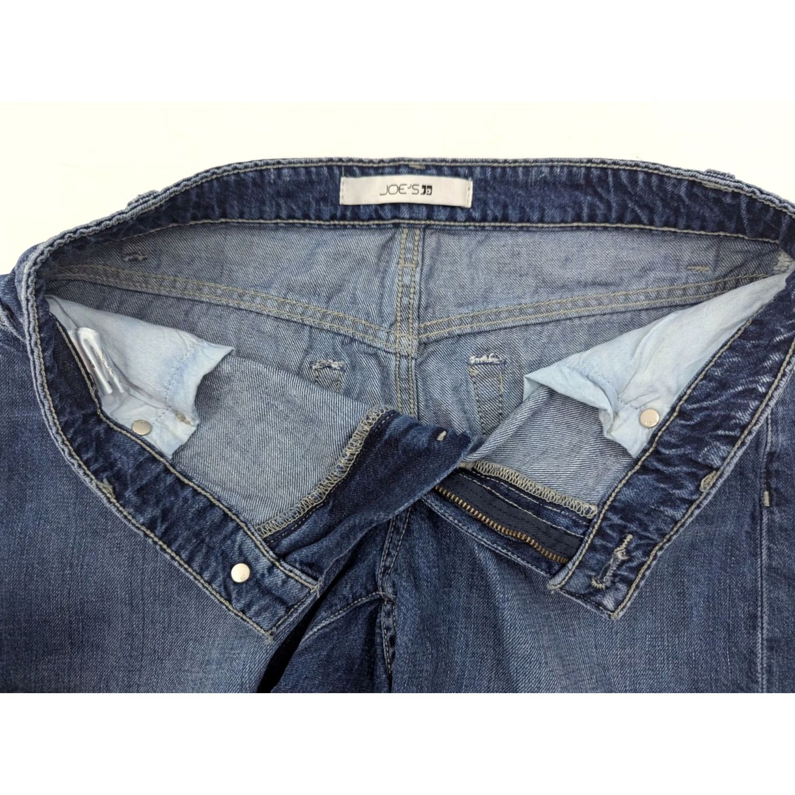Vintage Joes Jeans Cut-Off Stretch Denim Shorts Women 30 Mid Rise Distressed Blue 5-Pocket Button Zipper Frayed Fringe Vintage No XS? Not applicable Size 30" / US 8 / IT 44 - 6 Thumbnail