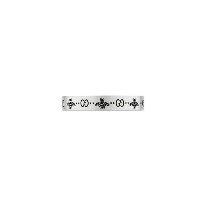 oc11z0126 Size: 23 / Signature Bee Engraved Ring In Silver