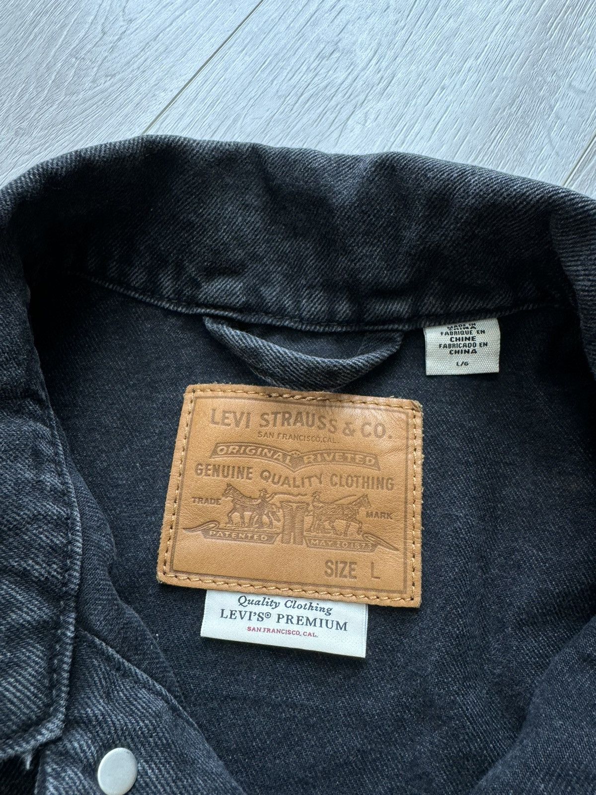 Levi's Levis Type 1 black denim trucker jacket Size US L / EU 52-54 / 3 - 5 Thumbnail