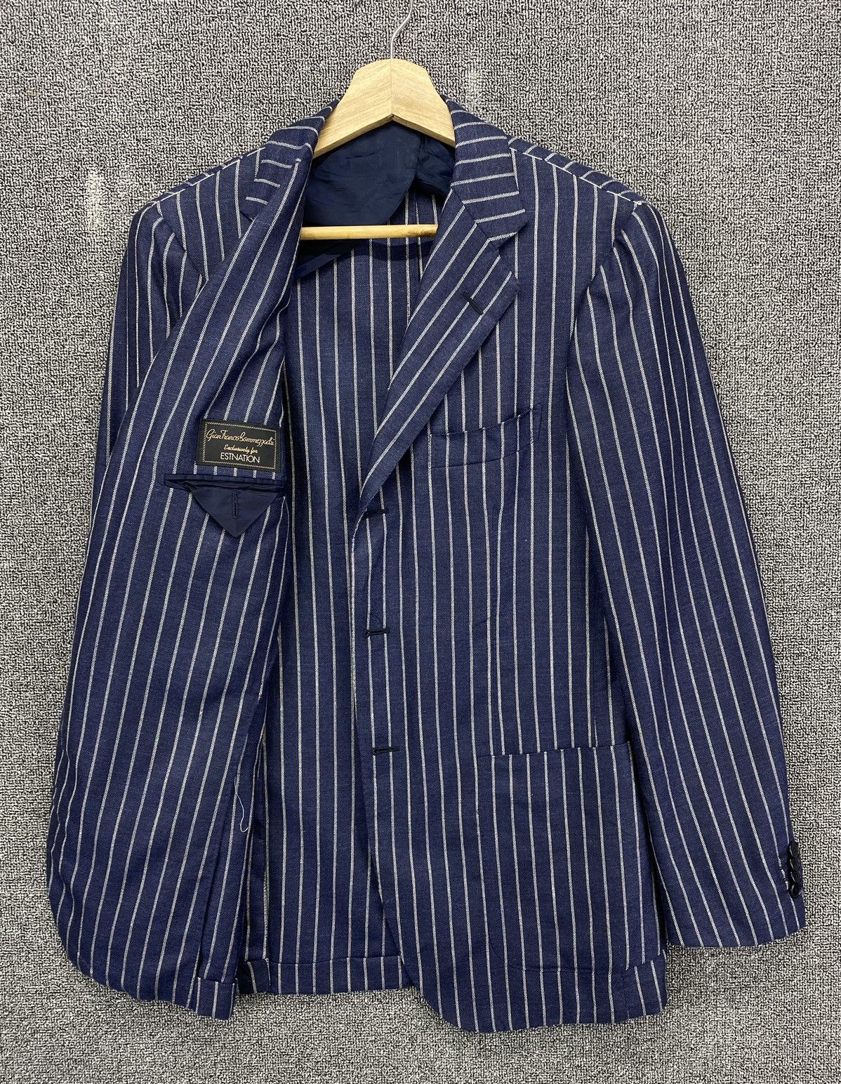 Vintage Vintage Gian Franco Homme Striped Coat Jacket Size US M / EU 48-50 / 2 - 6 Thumbnail