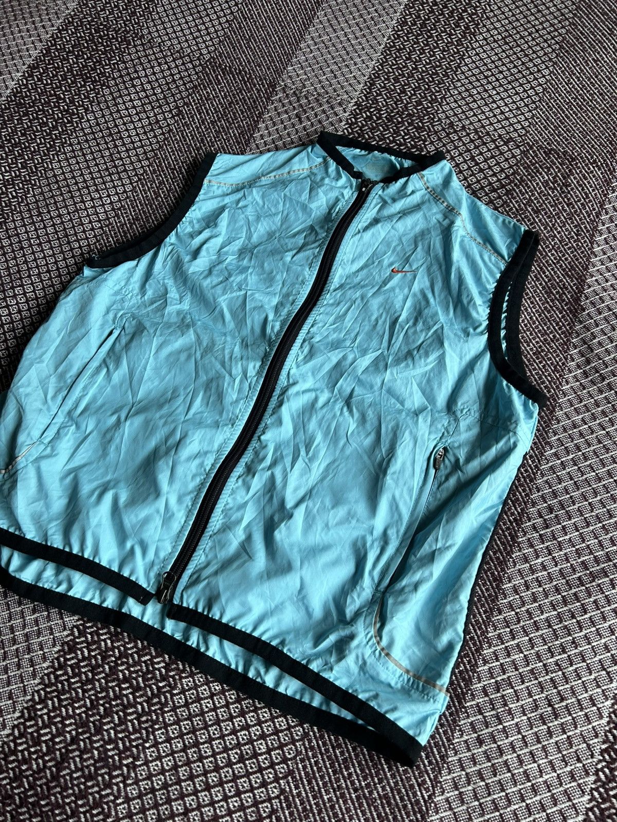 Nike × Vintage Vintage Y2K Nike Running Nylon Vest Gilet Streetwear Size M Size M / US 6-8 / IT 42-44 - 2 Thumbnail