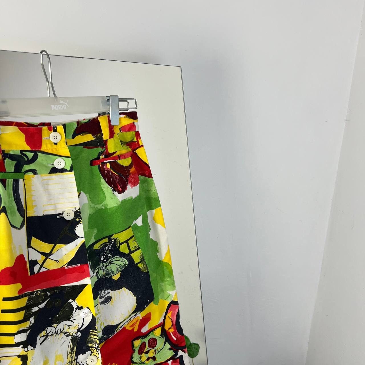 Iceberg Vintage Y2K Iceberg Crazy Cats Allover Print Maxi Skirt Size 32" / US 10 / IT 46 - 3 Thumbnail