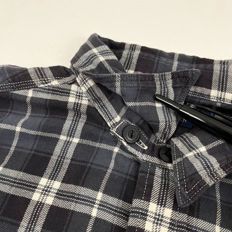 Polo Ralph Lauren VINTAGE Polo Ralph Lauren Shirt Mens XL Blue Gray Chin Strap Workwear Heritage Flannel Size US XL / EU 56 / 4 - 2 Thumbnail